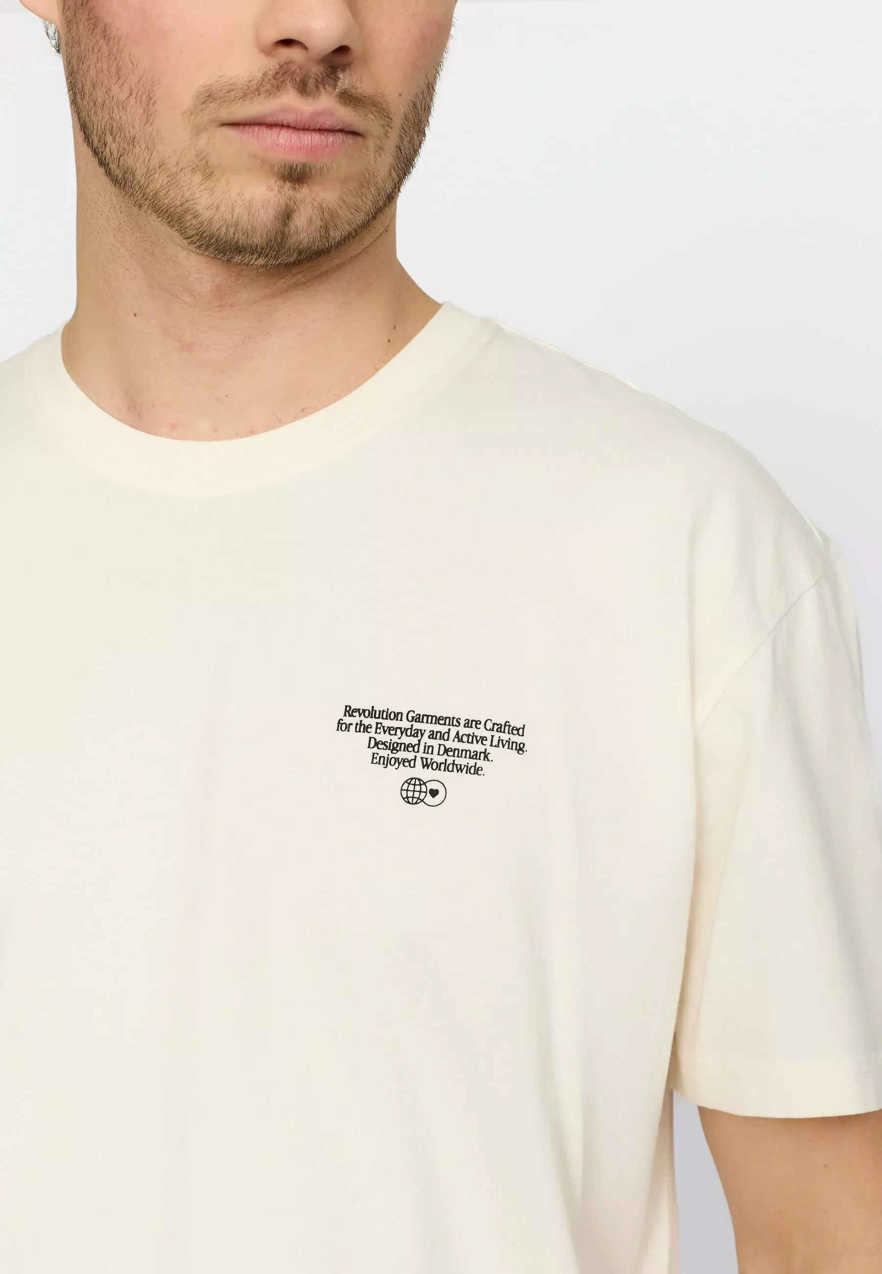 Revolution Offwhite Oldscool Streetview Backprint T-Shirt Herren weiss 